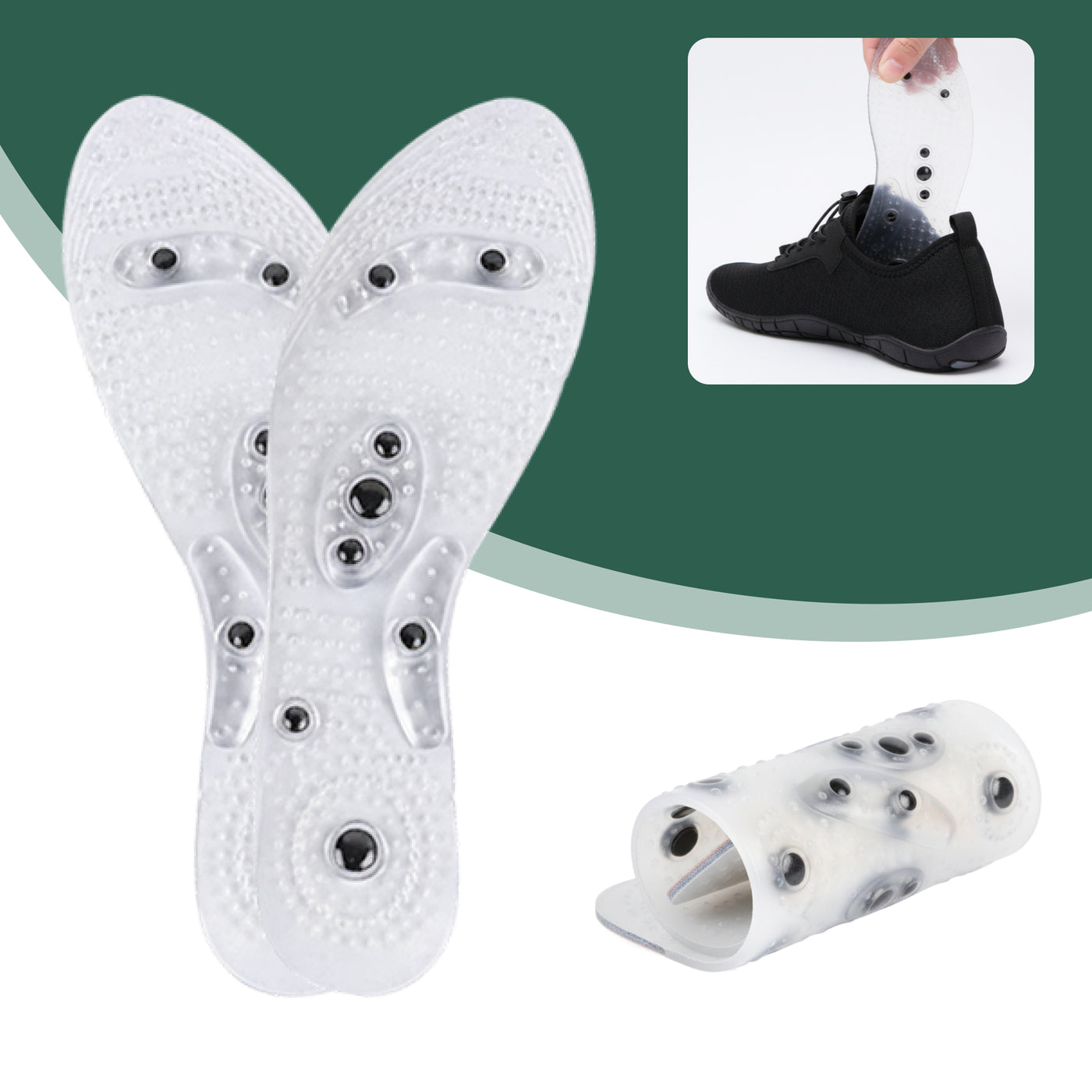 Magnetic Acupressure Insoles – Relieve Foot Pain & Improve Circulation