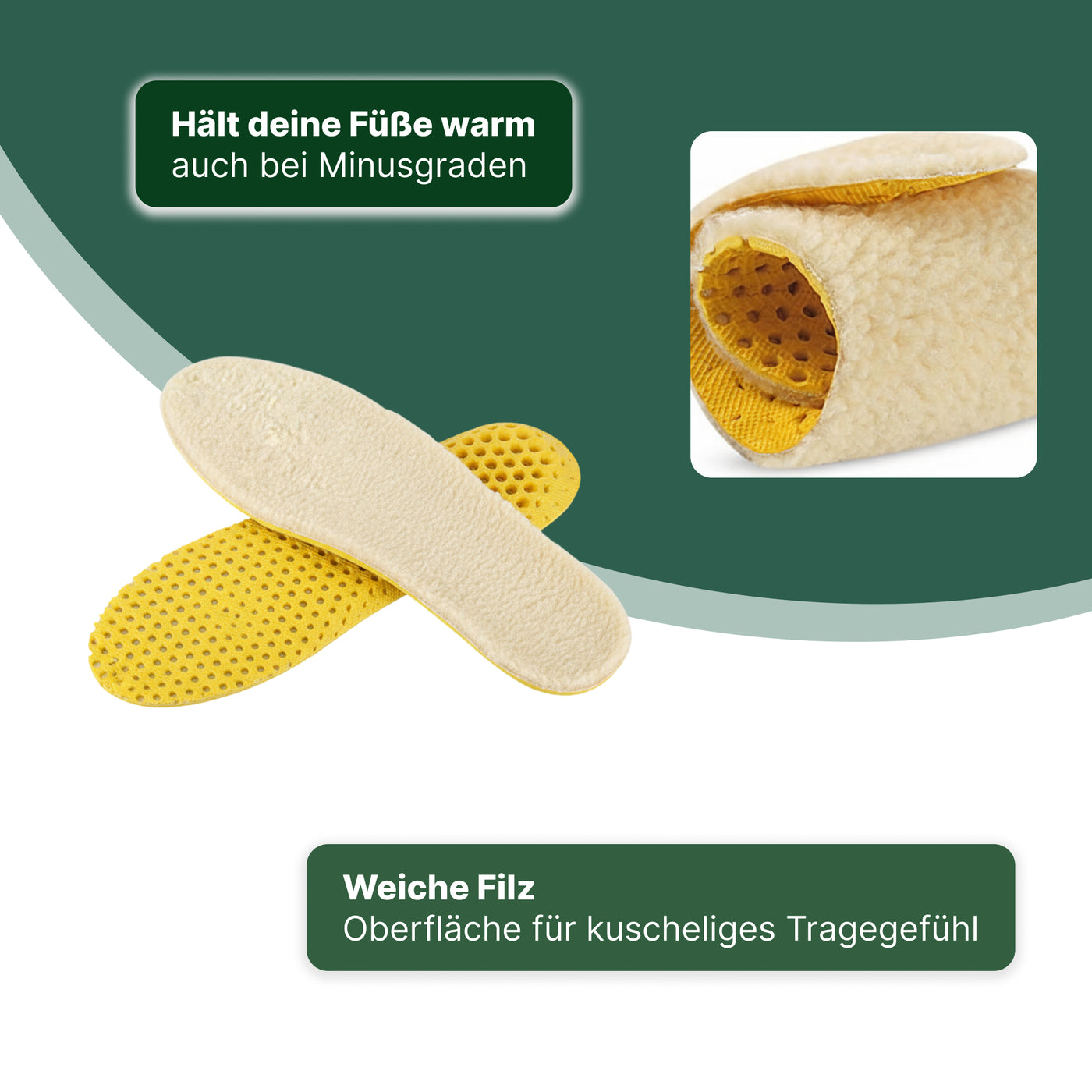 Thermo Comfort Insoles – Warm, Soft & Breathable Winter Foot Pads
