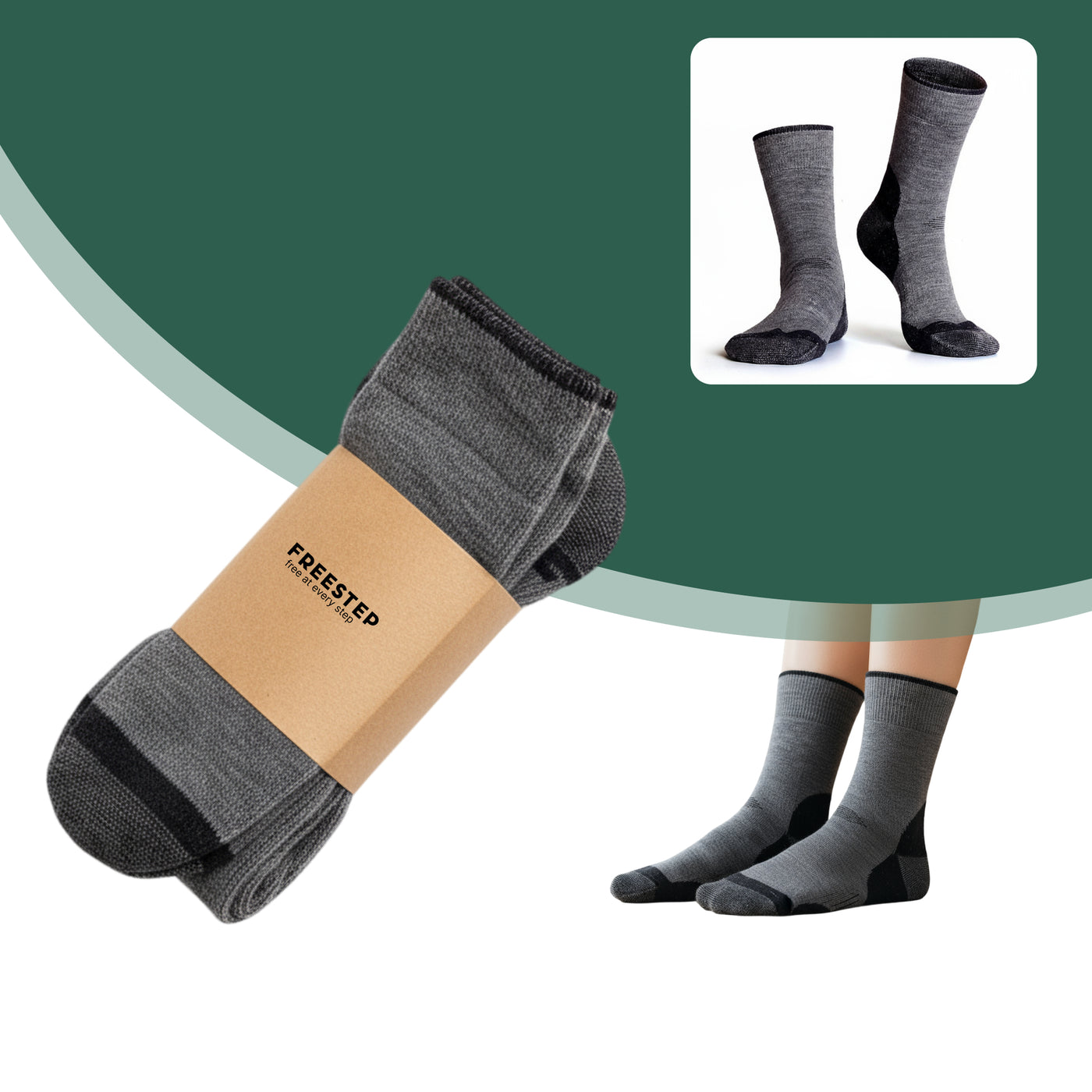 Merino Wool Outdoor Socks – Warm, Breathable & Shock-Absorbing Hiking Socks