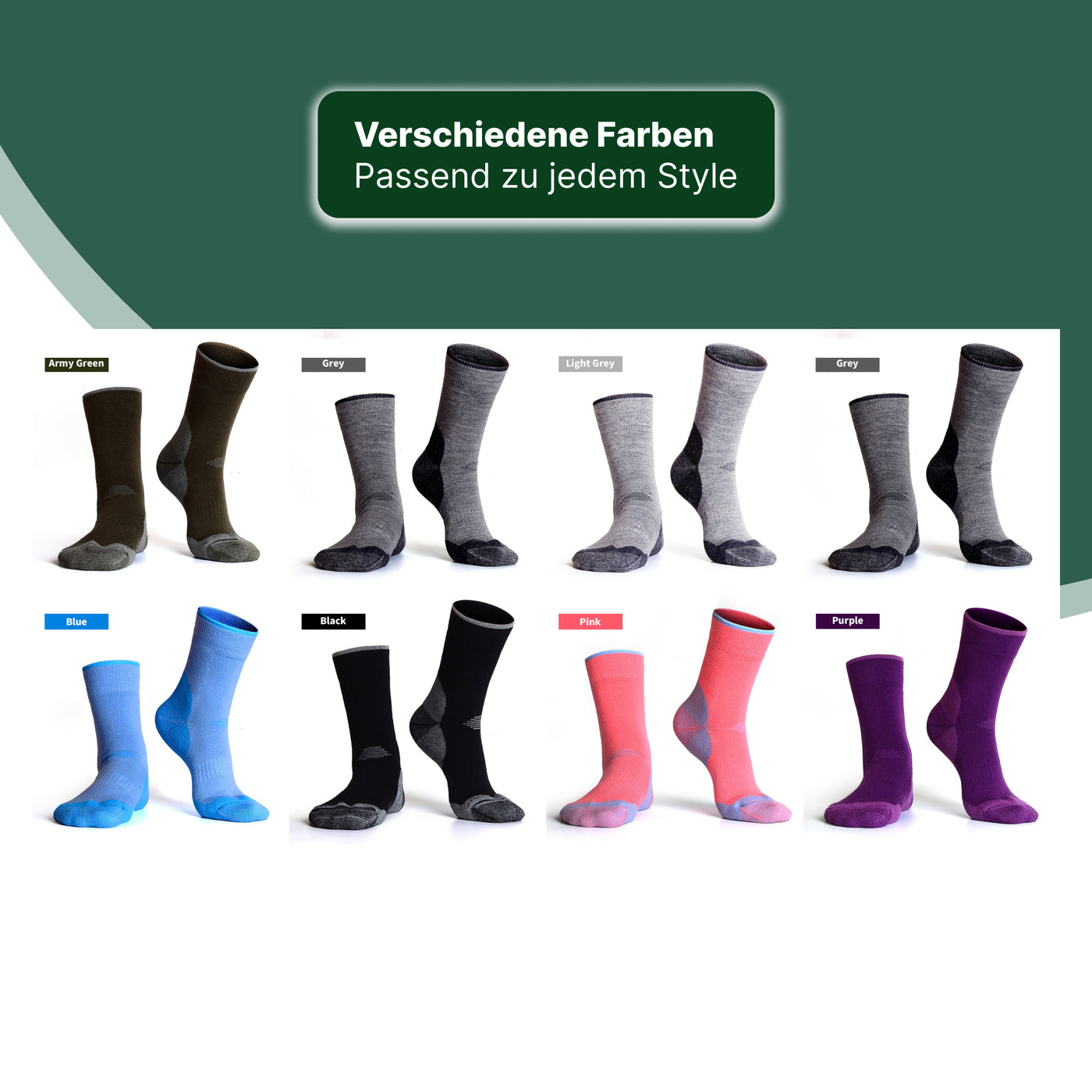 Merino Wool Outdoor Socks – Warm, Breathable & Shock-Absorbing Hiking Socks