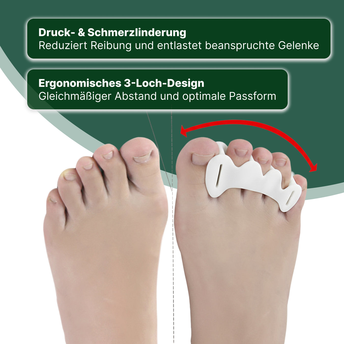 Soft Silicone Toe Spacer – Bunion Pain Relief & Toe Straightener