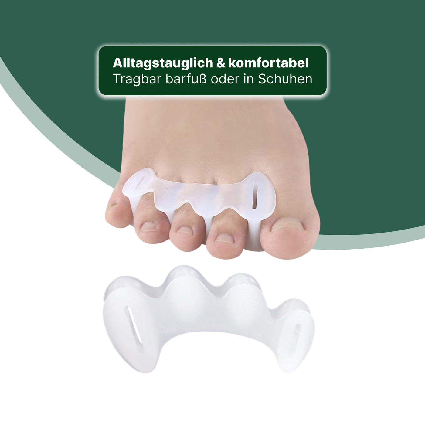 Soft Silicone Toe Spacer – Bunion Pain Relief & Toe Straightener